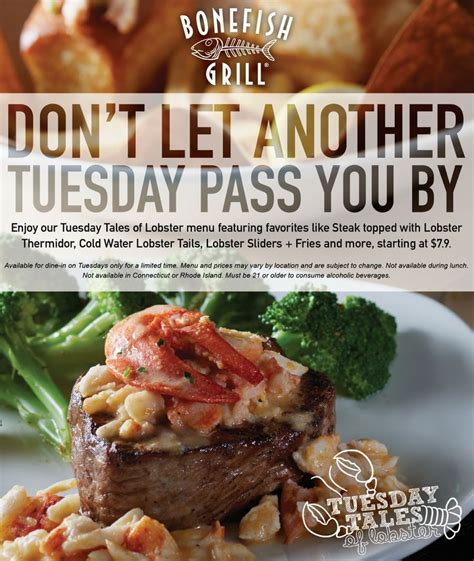 The company specializes in fresh seafood dishes, but the complete red lobster menu also includes hamburgers, chicken dishes, steaks and ribs,pasta dishes, salads and. Enjoy our Tuesday Tales of Lobster menu featuring favorites like Steak topped with Lobster Ther ...