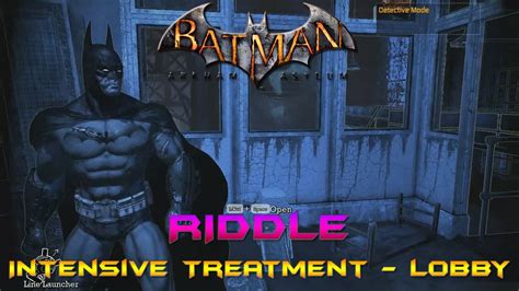 Arkham asylum is a video game developed by rocksteady studios and published by eidos interactive in conjunction with warner bros. Batman: Arkham Asylum - Riddle - Intensive Treatment ...