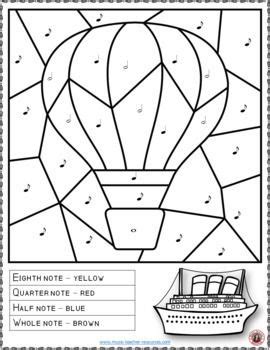 Our note reading printables, as well as many additional fun theory activities, can be downloaded by visiting teach piano today's homework pages (click the pink button after the image below). TRANSPORTATION Themed Music Coloring Sheets: 15 Color by ...
