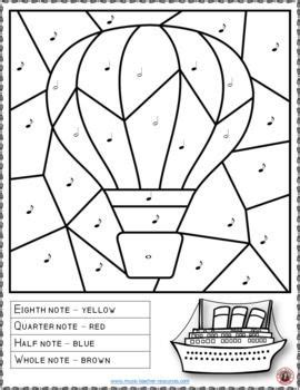 Our note reading printables, as well as many additional fun theory activities, can be downloaded by visiting teach piano today's homework pages (click the pink button after the image below). TRANSPORTATION Themed Music Coloring Sheets: 15 Color by ...