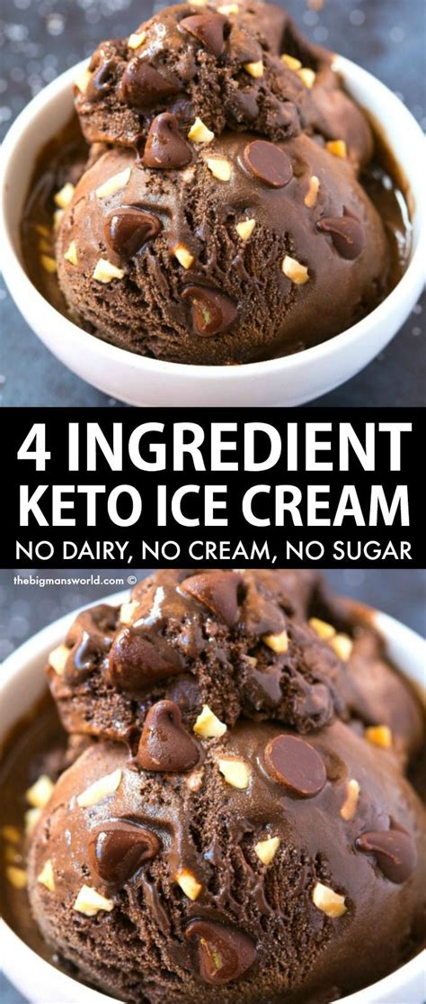 Once the ice cream is churned, place it in an airtight container, pressing plastic wrap against the surface to avoid having pour the custard into an ice cream maker. Keto Chocolate Ice Cream {4 Ingredients!} - The Big Man's ...