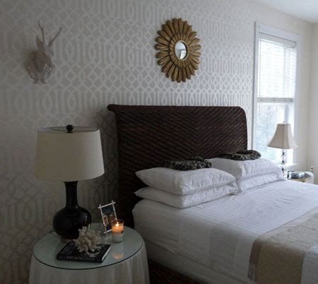 Oklahoma's best source for your remodeling needs! HOME DZINE | Why buy wallpaper when you can stencil a metallic design