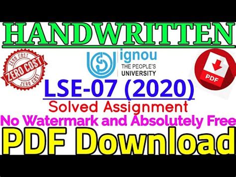 We did not find results for: LSE 07 IGNOU Solved Handwritten Assignment PDF 2020, No ...