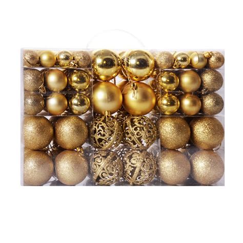 Available in gold, silver or bronze, this set of 4 balls is designed with glass mosaic which then makes it easier to bounce light around the room. 100pcs Christmas Tree Balls, Shatterproof Christmas Ball ...