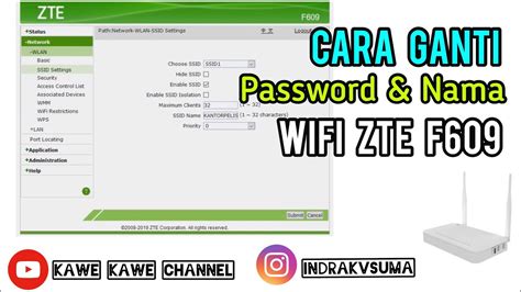 Default password for zte zxhn f609 try unplugging your zte modem on a quarterly basis to stay proactive (never reset. CARA GANTI PASSWORD WIFI ZTE F609 - YouTube