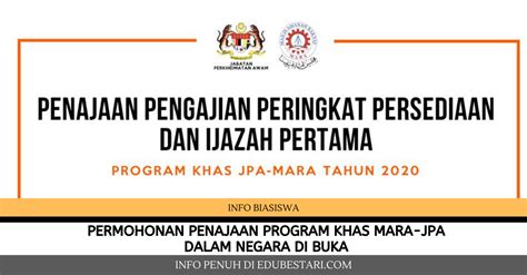 Beasiswa dalam negeri untuk s1 2019/2020 yang ditawarkan oleh institut ini dibagi menjadi beberapa bagian untuk program pertama beasiswa s1 di ihtb yaitu beasiswa jpa. Permohonan Penajaan Program Khas MARA-JPA Dalam Negara Di ...