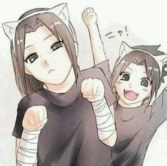 Kawaii! :3 Sasuke giving Itachi a kiss on the cheek ...