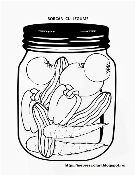 Aici gasesti planse de colorat ale supereroilor, cu masini, desene animate, flori, prajituri, animale si multe alte obiecte de care copiii sunt interesati (unelte, instrumente muzicale, calculator, flori). BORCAN cu Legume de colorat - Muraturi - Compot :: Fise de ...