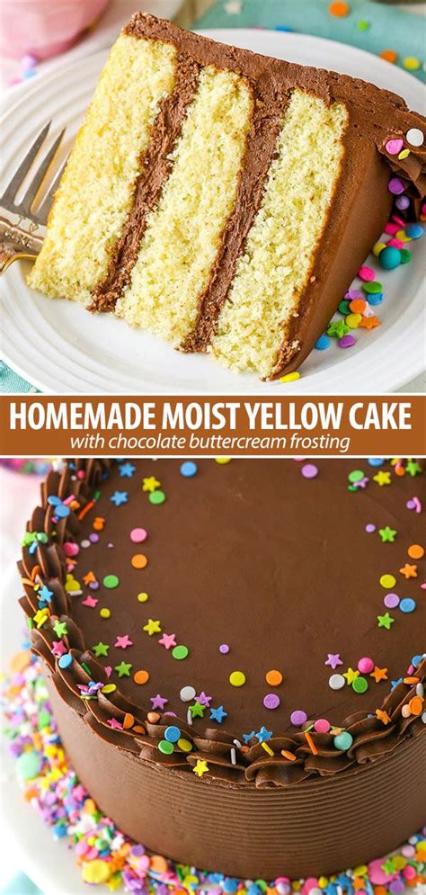 The best part of strawberry jello poke cake recipe is the airiness of the bite. Moist Yellow Cake with Chocolate Frosting | Recipe ...