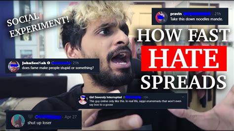 So how can you effectively spread the gospel to those around you? How Fast Hate Spreads? (Social Media Experiment) - YouTube