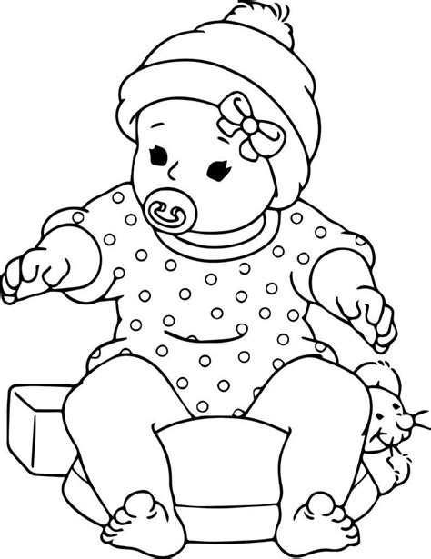 Free printable baby doll coloring pages are a fun way for kids of all ages to develop creativity, focus, motor skills and color recognition. Baby Doll Coloring Page - BubaKids.com