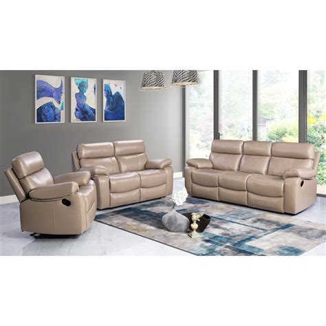 Lowest price of the summer season! Mellor 3 Piece Leather Reclining Living Room Set | Leather ...