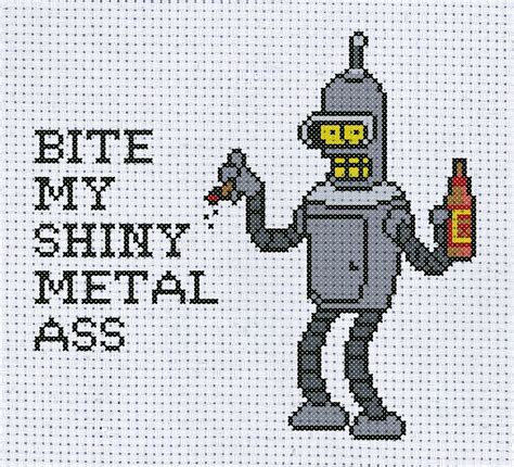 It's also a great place to find others that may be using the same embroidery machine and/or software you use in case you need help or. Bender Futurama Cartoon cross stitch pattern PDF instant ...