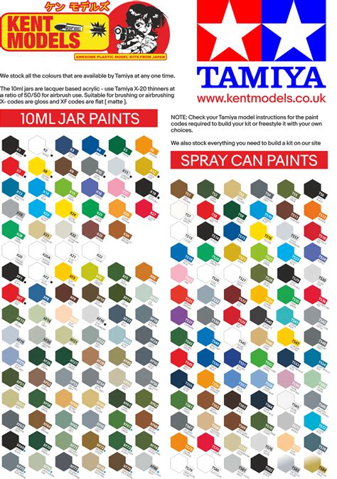 Tamiya Spray Paint - Huge Colour Range - Choose Colours - Kent Models