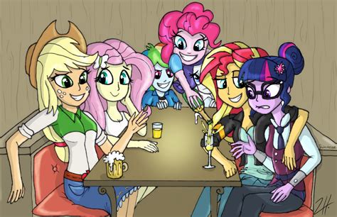 Equestria girls best fluttershy moments. #1028950 - alcohol, applejack, artist:shimazun, cider ...