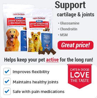 Important pet meds information on common medical issues with pets. Super Joint Enhancer Bite-Sized Chews | Pets, Dog tear ...
