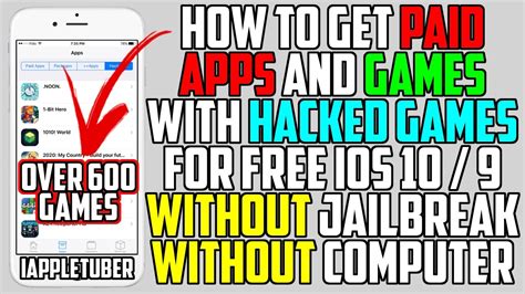 But in this howto guide, i will be showing you how to install paid application for free on your iphone, ipad or ipod touch without jailbreak or a computer to do so. Get PAID Apps + 600 HACKED Games FREE iOS 10 - 10.3 9 (NO