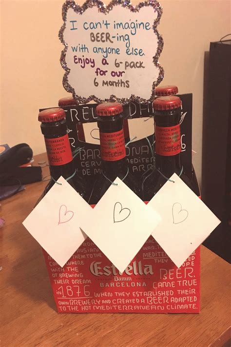 For married couples, the sixth month anniversary is also significant. six month anniversary gift homemade gift beer from ...