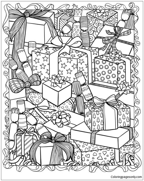 Color the presents coloring page. Christmas Presents Coloring Pages - Holidays Coloring ...