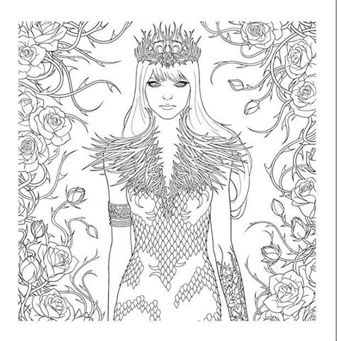Inspiration secret garden coloring book finished pages. Feyre Crusebreaker | ACOTAR Series | Libros para colorear