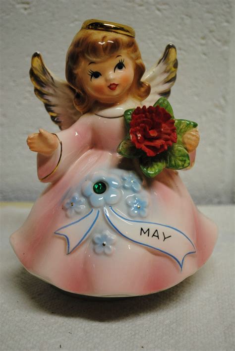 Maybe you would like to learn more about one of these? vintage Lefton musical birthday angel for May | Birthday ...