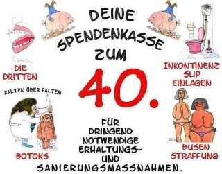 Lustige bilder mit sprüchen zum 40. Spendendose Hurra 50 Geburtstag Spendenkasse Spardose ...