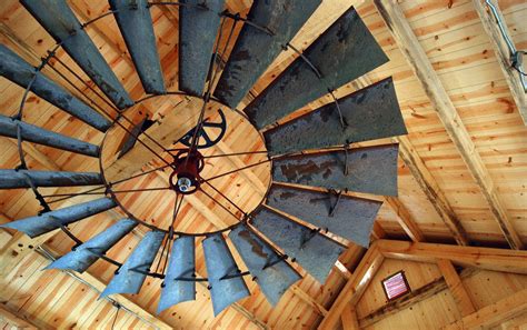 In every home and furniture shop, you would see different types of fans; Windmill Ceiling Fans | Windmill ceiling fan, Rustic ...