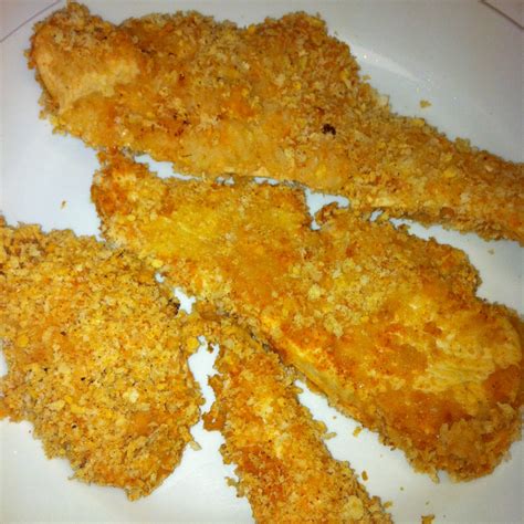 Dredge the chicken pieces in the panko mixture, coating evenly and heavily, and pressing the coating into the meat. Panko Baked Spicy Chicken Breast