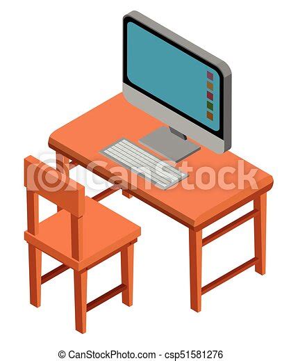 Topo, computador, desenho, 3d, escrivaninha. Topo, ilustração, computador, desenho, escrivaninha ...