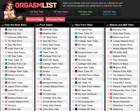 The best porn sites list is a compilation of the very best of the best pornography websites on the internet. Lusty List - Review Of Best Porn Site OrgasmList.com