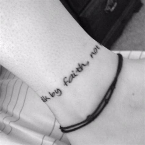My husband and i both decided what we really wanted was scripture. Newest tattoo, "Walk by faith, not by sight." (: | Tattoos ...