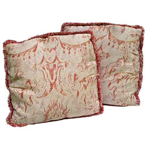 Pair of Vintage Mariano Fortuny Pillows, 