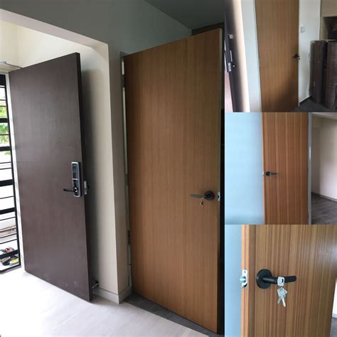 Put the key of the door handle lock into the door handle and turn it in the direction of starting the lock. Pin by My Digital Lock Pte Ltd on Bedroom Door for HDB ...