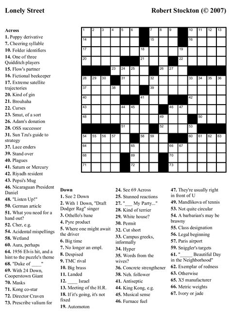 Crossword puzzles vary in difficulty. Printable Crossword Difficult | Printable Crossword Puzzles