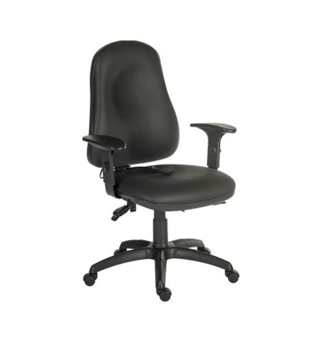 We have one of those executive padded office chairs, not that old and it's now in black shreds all over the. Evolve Faux Leather Operator Chair