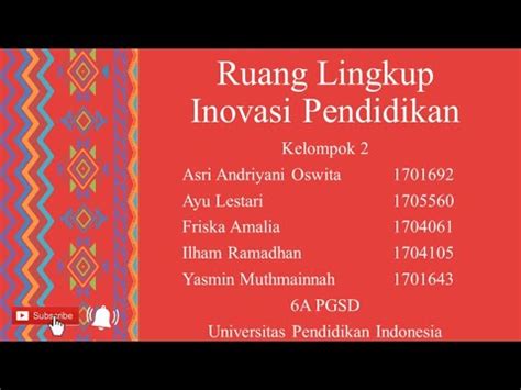 Maybe you would like to learn more about one of these? Ruang Lingkup Inovasi Pendidikan - Kelompok 2 - YouTube