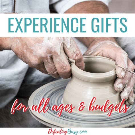 Experiential gifts also known as gift experiences and experience gifts, as opposed to material gifts or simply stuff, allow the recipient to have an experience, such as skydiving, kayaking, race car driving or touring a vineyard. gifts Archives - Defeating Busy - Make Time for What ...