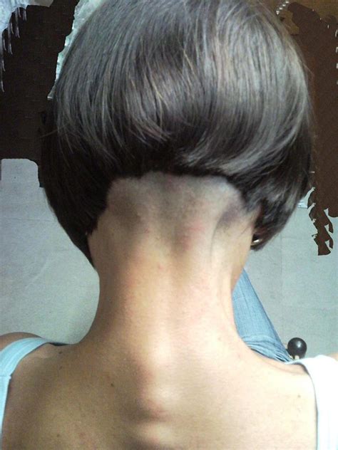 This concave bob is cut up to the nape through the back while the sides and front are angled down to. Pin on Sexy Napes 1