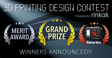 The Rinkak 3D Printing Design Contest Winners Announced