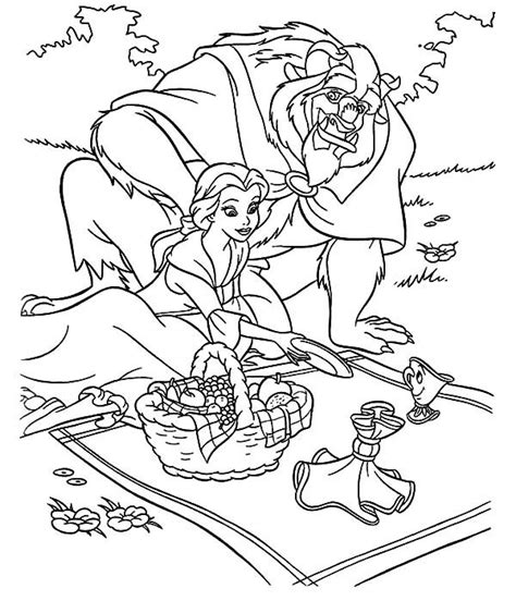 Create your vision, your way, with our most powerful design software to date: Beauty and the Beast Family Picnic Coloring Pages - NetArt ...