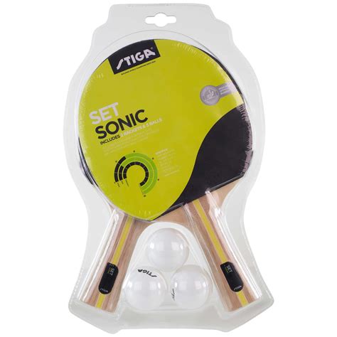 Table tennis set of 4, ping pong racket set with 4 bats/paddle and 8 balls, table tennis bats and balls ideal for kids adults indoor outdoor activities (shake hands grips) 226 £23 89 Stiga Sonic Table Tennis Set - Sweatband.com