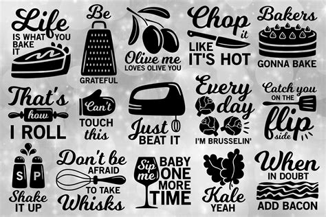 All downloads are in zip format and include the.svg files for use with your sure cuts a lot (scal) software. Kitchen Quotes Bundle | Free SVG Designs