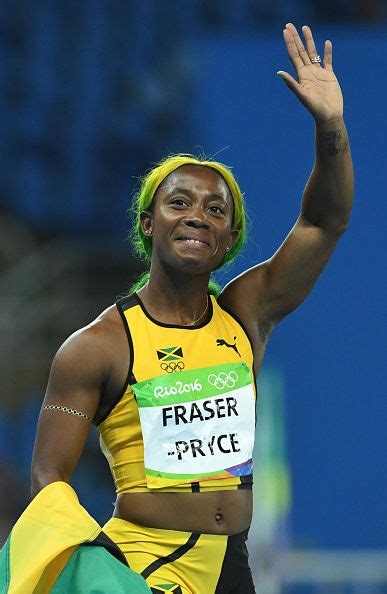 Day 2 finals heat sheet. #TOPSHOT Jamaica's ShellyAnn FraserPryce celebrates after ...