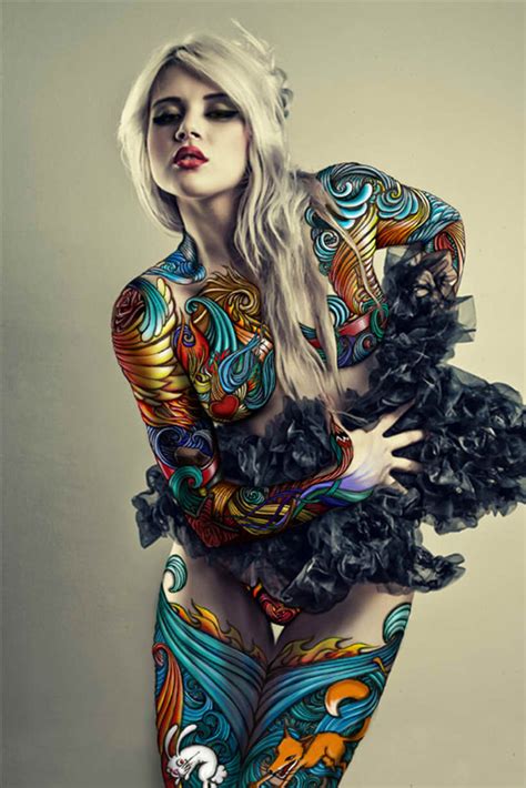 When woman has most features mentioned below, she is perceived as attractive. All FUN 143: Full Body Tattoo Female