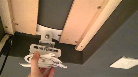 How to hang projector from ceiling. Projector ceiling mount adjustable zoom DIY - YouTube