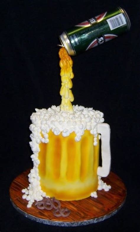 Men like cake, men have birthday's, men like celebrations and cake bakers have a huge challenge in designing cakes. Pouring Beer Cake - CakeCentral.com