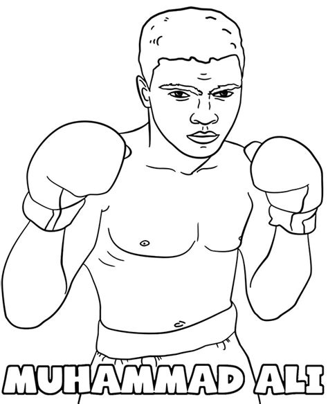 Make the days count. i am the greatest; Print Muhammad Ali coloring picture