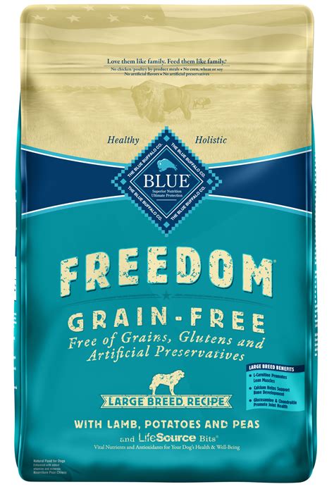 The extra real meat helps support the growth of pets. Blue Buffalo Freedom Grain FreeNatural Adult Large Breed ...