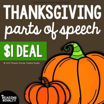 6 coupons and 20 deals which offer up to 70% off , $300 off , free shipping and extra discount, make sure to use one of them. Parts of Speech - Thanksgiving Center Activities: $1 Deal ...