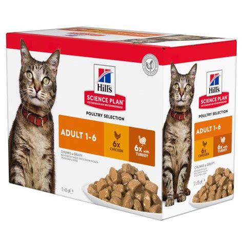Great savings free delivery / collection on many items. Hills Science Plan Adult Multipack Pouches Wet Cat Food ...